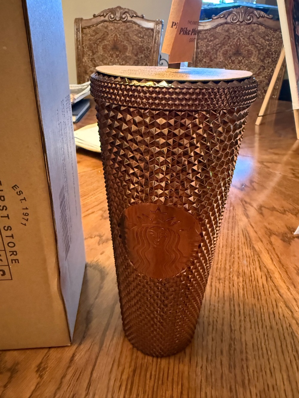 ☕️ RARE Starbucks Pike Place First Store Exclusive Studded Tumbler - NIB